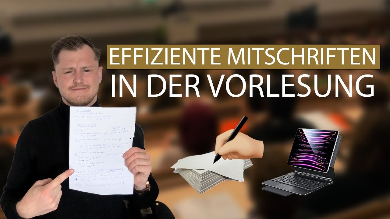 Am besten Mitschriften machen Vorlesung